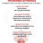 Programma Settimanale 14-20 Ottobre